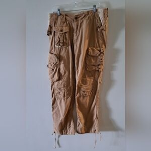 Vintage Ralph Lauren Paratrooper Military Utility Cargo Women Pant Khaki Sz 12